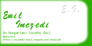 emil inczedi business card